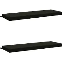 vidaXL Bankkussens SOEST 2 st 100% Polyester Zwart 140 x 50 x 8 cm