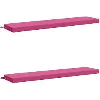 vidaXL Bankkussens SOEST 2 st 100% Polyester Roze 200 x 40 x 8 cm