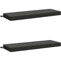 vidaXL Bankkussens SOEST 2 st 100% Polyester Antraciet 100 x 40 x 8 cm