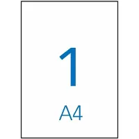 APLI Klevende etiketten 1281 100 Lakens 210 x 297 mm Wit
