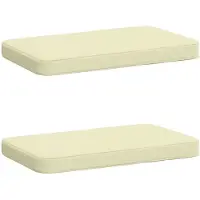 vidaXL 2-delige Bankkussens VUGHT 2 st 100% Polyester Crèmekleurig