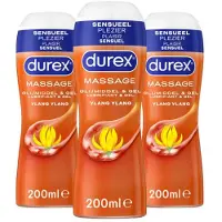 Durex 3x 2-in-1 Massageolie En Glijmiddel Ylang Ylang 200 Ml