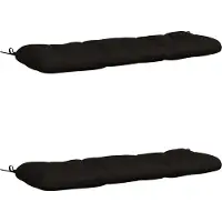 vidaXL Bankkussens VIANEN 2 st 100% Polyester Zwart 120 x 40 x 12 cm