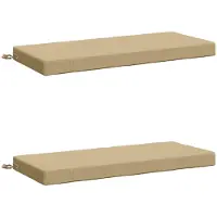 vidaXL Bankkussens SOEST 2 st 100% Polyester Beige 120 x 50 x 8 cm