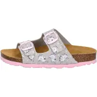 Lico meisjes slippers, Bioline model, eenhoorn print, grijs/roze, maat 37 EU