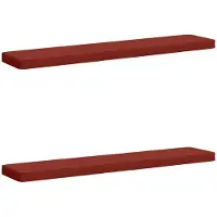 vidaXL 2-delige Bankkussens VUGHT 2 st 100% Polyester Rood