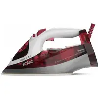 Solac S91869600, stoom- en droogstrijkijzer, keramische strijkzool, 2 meter, 180 g/min, kleur: kersenrood (fruit), wit, 40 g/min