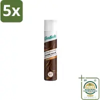 Batiste 5 x - Dark & Deep Brown - Droogshampoo - Speciaal Voor Donkerbruin Haar - Verfrist en Geeft Volume - 200ml - Grootverpakking - Droogshampoo - Donker Haar - Vet Haar - Volume - Textuur