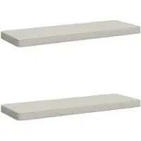 vidaXL 2-delige Bankkussens VUGHT 2 st 100% Polyester Wit