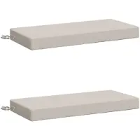 vidaXL Bankkussens SOEST 2 st 100% Polyester Wit 80 x 40 x 8 cm