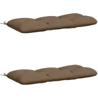 vidaXL Bankkussens VIANEN 2 st 100% Polyester Taupe 130 x 50 x 12 cm