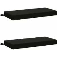vidaXL Bankkussens SOEST 2 st 100% Polyester Zwart 80 x 40 x 8 cm