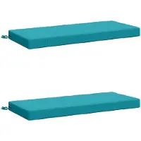 vidaXL Bankkussens SOEST 2 st 100% Polyester Turquoise 110 x 50 x 8 cm