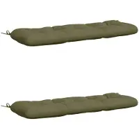vidaXL Bankkussens VIANEN 2 st 100% Polyester Olijfgroen
