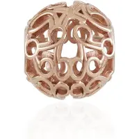Cavill - Zilveren hanger rosé verguld - 925 Sterling Zilver - Monosono collectie - Elegant filigraan design - Lichtgewicht 14x13 mm