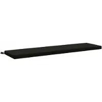 vidaXL Bankkussen SOEST 100% Polyester Zwart 160 x 40 x 5 cm