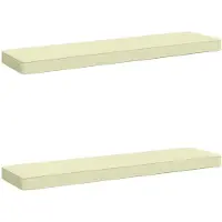 vidaXL 2-delige Bankkussens VUGHT 2 st 100% Polyester Crèmekleurig