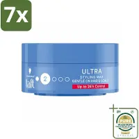 Taft 7 x - Ultra 2 - Styling Wax - Flexibele textuur - 75 ml - Grootverpakking - Haarschijn - Styling Wax - Flexibele Hold - Haar Fixatie - Haar Styling