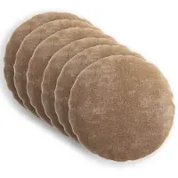 vidaXL Kussensloop 6 st HEERLEN Bruin Diam. 60 cm Chenille Stof