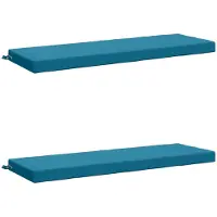 vidaXL Bankkussens SOEST 2 st 100% Polyester Lichtblauw