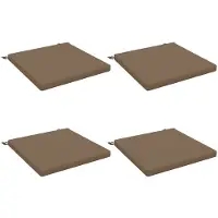 vidaXL Zitkussens SOEST 4 st 100% Polyester Taupe 80 x 80 x 5 cm