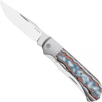 Kizer Cutlery Trestle TP AirTi K3761TPA4, Satin BD1N, Aluminum and Vortex Pattern Micarta zakmes, Azo design