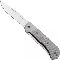 Kizer Cutlery Trestle TP AirTi K3761TPA1, Satin BD1N, Silver Aluminum, Silver Carbon Fiber zakmes, Azo design