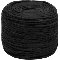 vidaXL Multifunctioneel touw 6 mm 100 m Zwart PP 240 kg Max. belasting