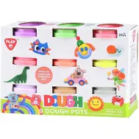 Playgo Kleiset, neonkleuren - 9 potjes zachte klei, 56 gram per potje
