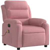 vidaXL Massagestoel elektrisch verstelbaar fluweel roze