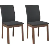 vidaXL - Eetkamerstoelen - met - kussens - 2 - st - massief - hout - rubber - bruin