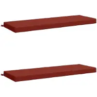 vidaXL Bankkussens SOEST 2 st 100% Polyester Rood 150 x 50 x 8 cm