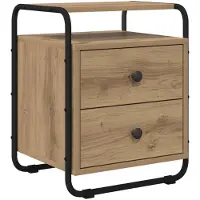vidaXL Nachtkastje Artisanaal eiken Bewerkt hout