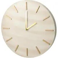 Koopmann Klok mdf marmer look Ø30cm beige/goud beige MDF Klok