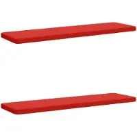 vidaXL 2-delige Bankkussens VUGHT 2 st 100% Polyester Rood