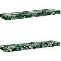 vidaXL 2-delige Bankkussens VUGHT 2 st 100% Polyester Bladpatroon