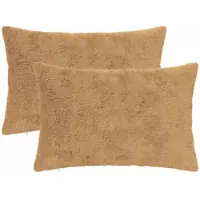vidaXL Kussensloop 2 st HEERLEN Taupe 40 x 60 cm Nep Konijnenbont