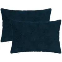 vidaXL Kussensloop 2 st HEERLEN Marineblauw 50 x 70 cm