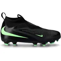 Nike Phantom 6 High Academy Gras / Kunstgras Voetbalschoenen (MG) Kids Zwart Felgroen
