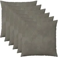 vidaXL Kussensloop 6 st HEERLEN Lichtgrijs 65 x 65 cm fluweel