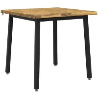 vidaXL Eettafel met levendige rand 60 x 55 x 75 cm Massief Acacia Hout