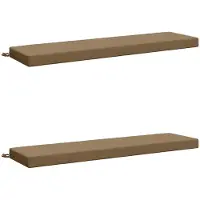 vidaXL Bankkussens SOEST 2 st 100% Polyester Taupe 160 x 40 x 8 cm
