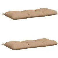 vidaXL Bankkussens VIANEN 2 st 100% Polyester Zand 100 x 50 x 12 cm