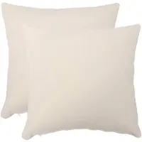 vidaXL Kussensloop 2 st HEERLEN Crèmekleurig 55 x 55 cm Bouclé