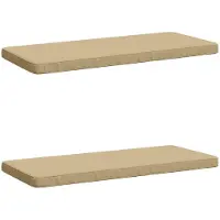 vidaXL 2-delige Bankkussens VUGHT 2 st 100% Polyester Beige
