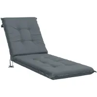 vidaXL Ligstoel Kussen GEMERT 100% Polyester Blauw 190 x 50 x 9 cm