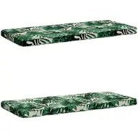 vidaXL 2-delige Bankkussens VUGHT 2 st 100% Polyester Bladpatroon