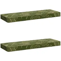 vidaXL 2-delige Bankkussens VUGHT 2 st 100% Polyester Blad Design