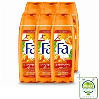 Fa 6 x – Douchegel – Empowering Moments – 250 ml - Grootverpakking - Vaatwasstrips - Douchegel - Geur - Reiniging - Huidverzorging - Hydraterende Douchegel