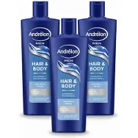 Andrélon 3 x – Shampoo – Hair & Body Men – 400 ml - Voordeelverpakking - 3 stuks